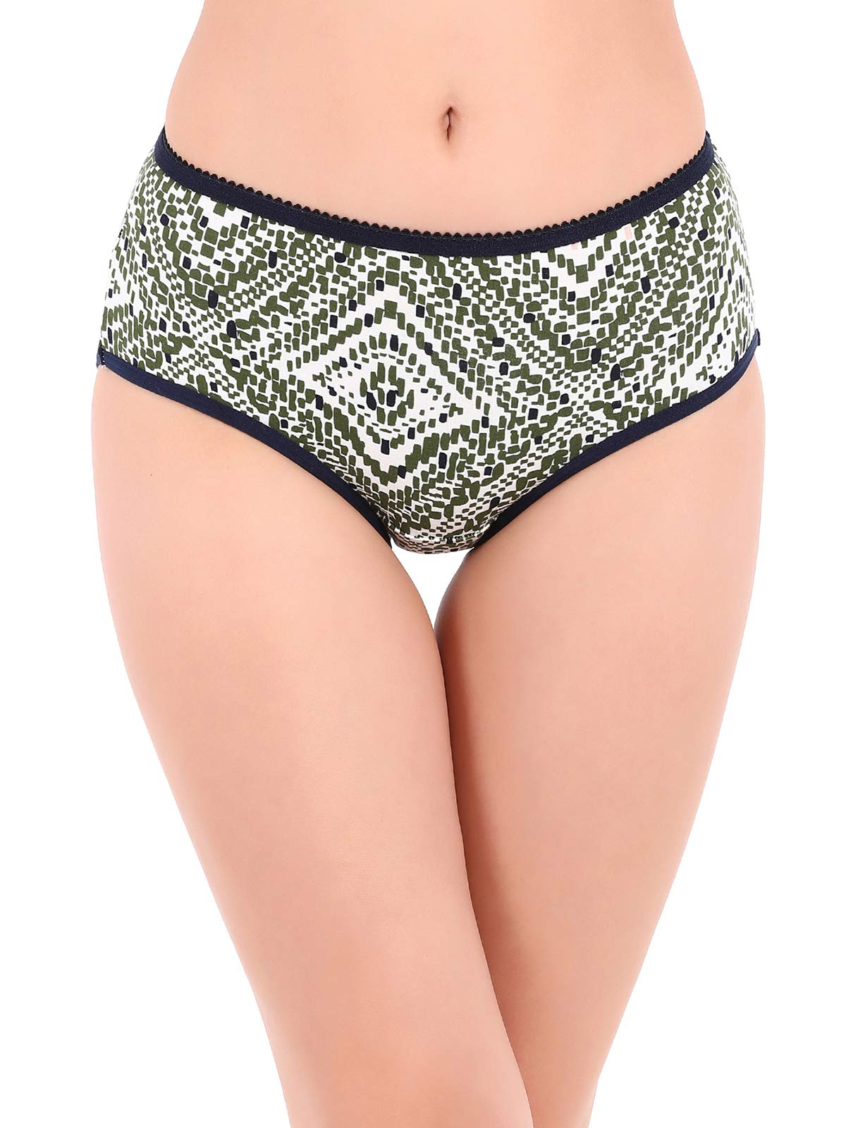 Clovia Cotton Mid Waist Printed Hipster Panty (PN2712P17_Multi-Coloured_3XL)
