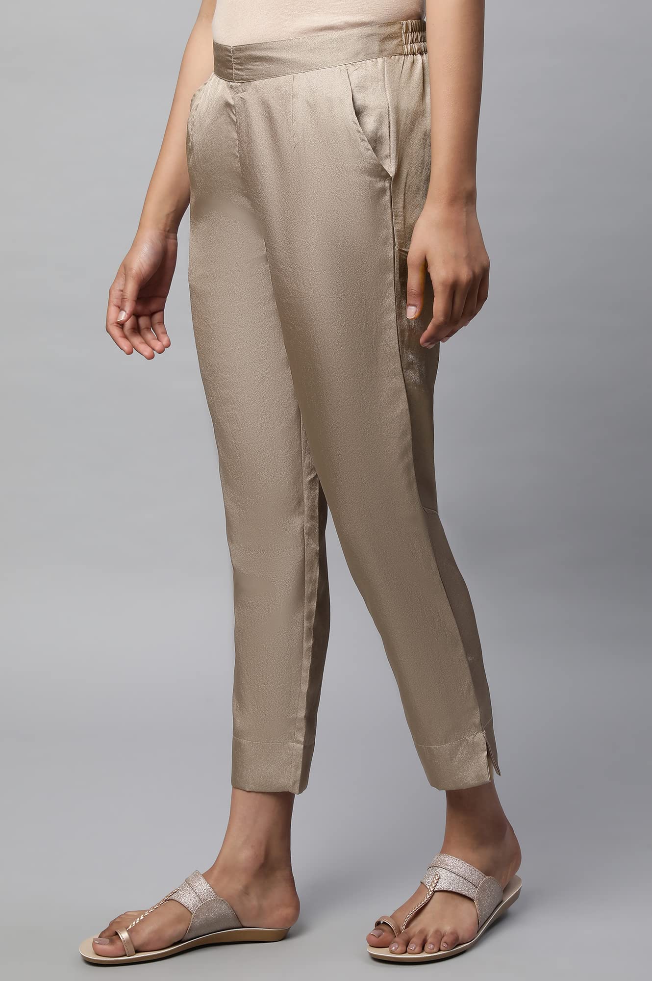 Aurelia Solid Strechable Trouser For Women | Ankle Length Trouser For Women | Pants For Women