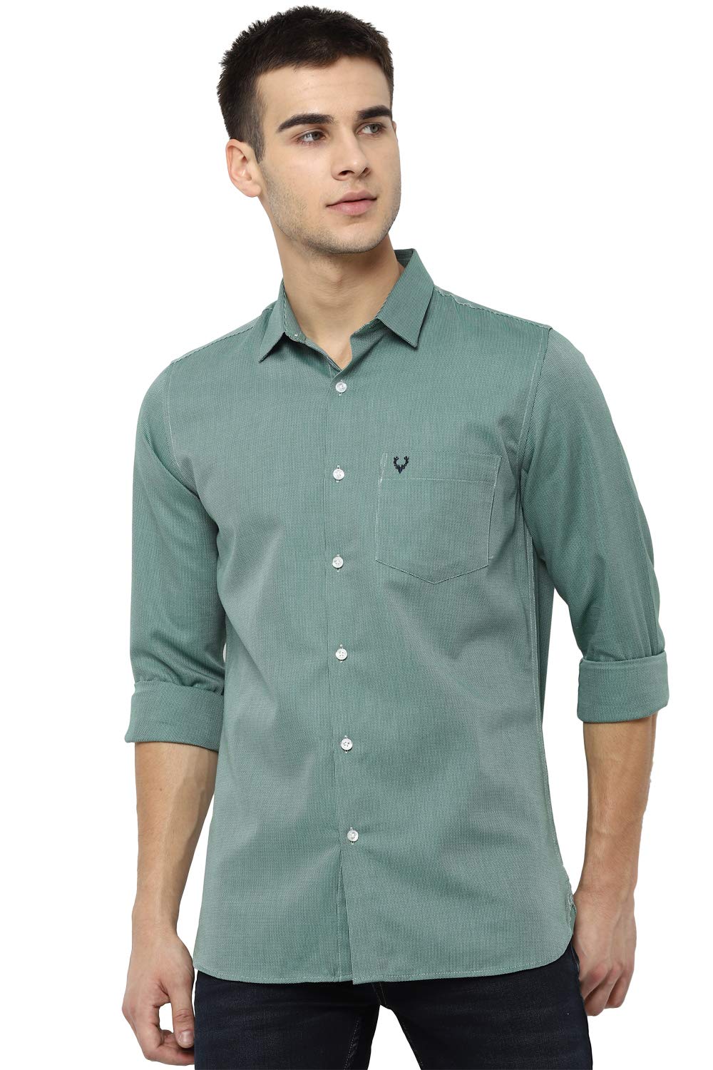 Allen Solly Men Printed Casual Cotton Full Sleeve Shirt