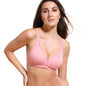 Enamor F024 Plush Comfort Full Support Bra - Non-Padded Wirefree High Coverage - Confetti