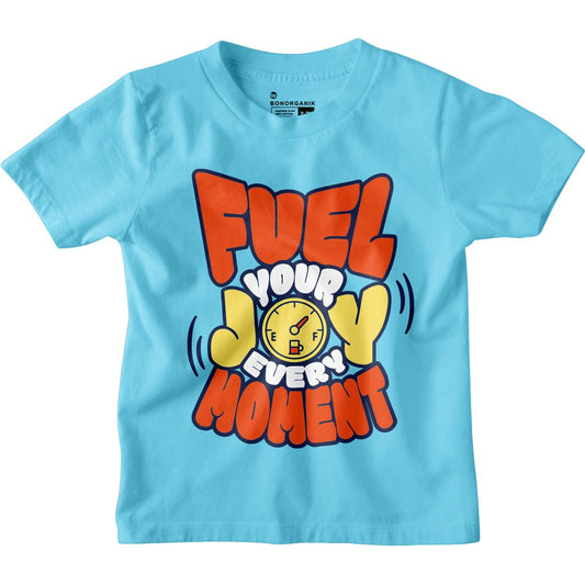 Bon Organik Boys Regular Fit T-Shirt (BON12165_Blue