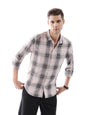 The Indian Garage Co Men Pink Checkered Slim Fit Casual Shirt