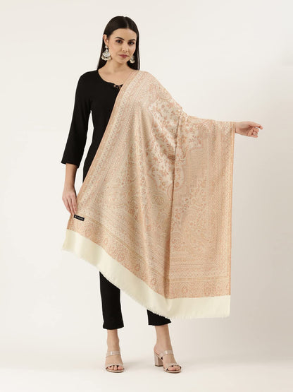 Pashmoda Women Aaraish Kashmiri Royal Paisley Design Jamawar Shawl (Size: 101 X 203 Cms)