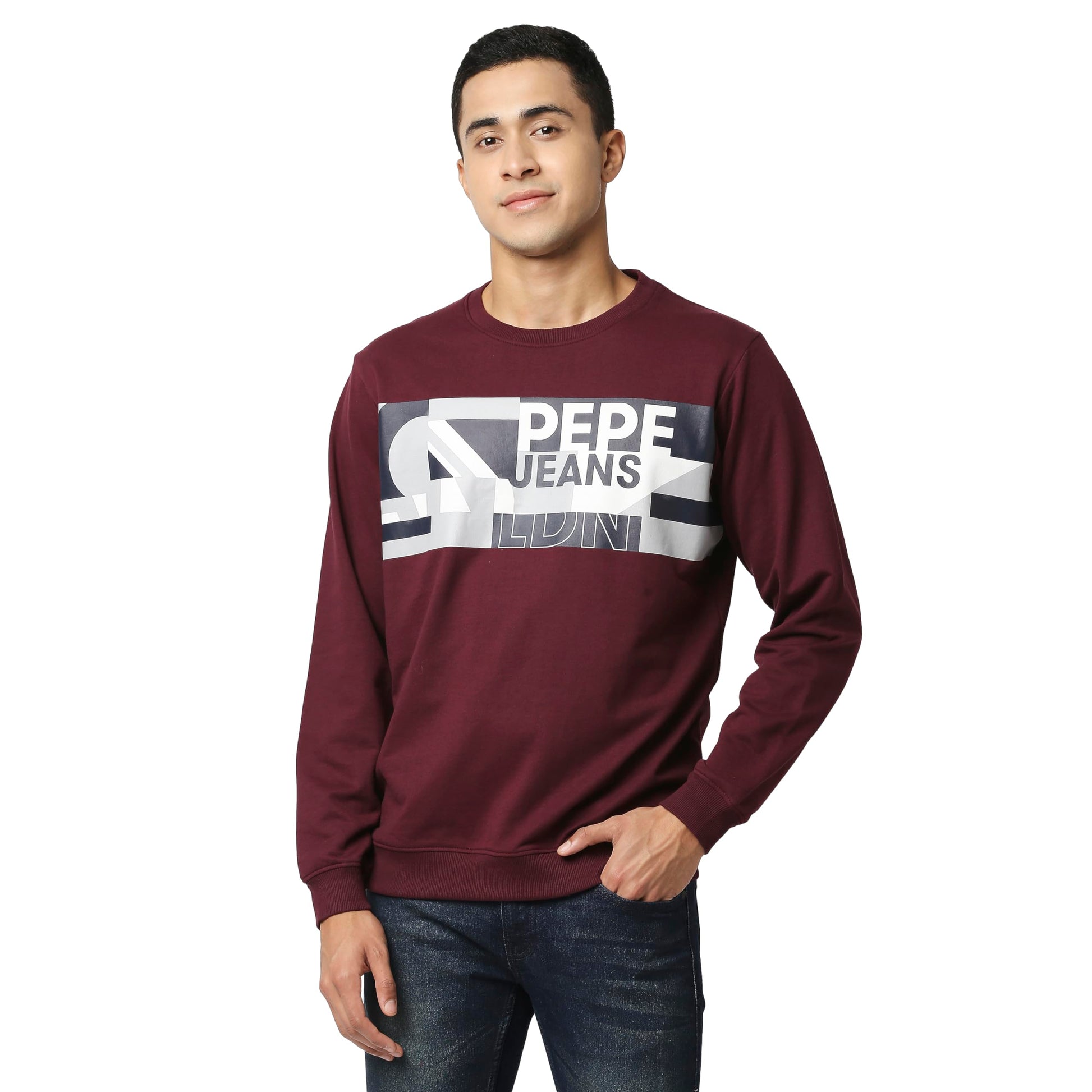 Pepe Jeans Mens Sweatshirt,Burgundy,3Xl