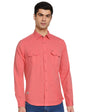 Pepe Jeans MenS Solid Slim Fit Casual Shirt (Pm306571_Fuschia Xl)