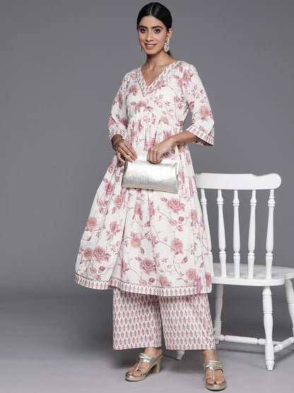 Libas WomenS Cotton Kurta Sets (35415_Off White