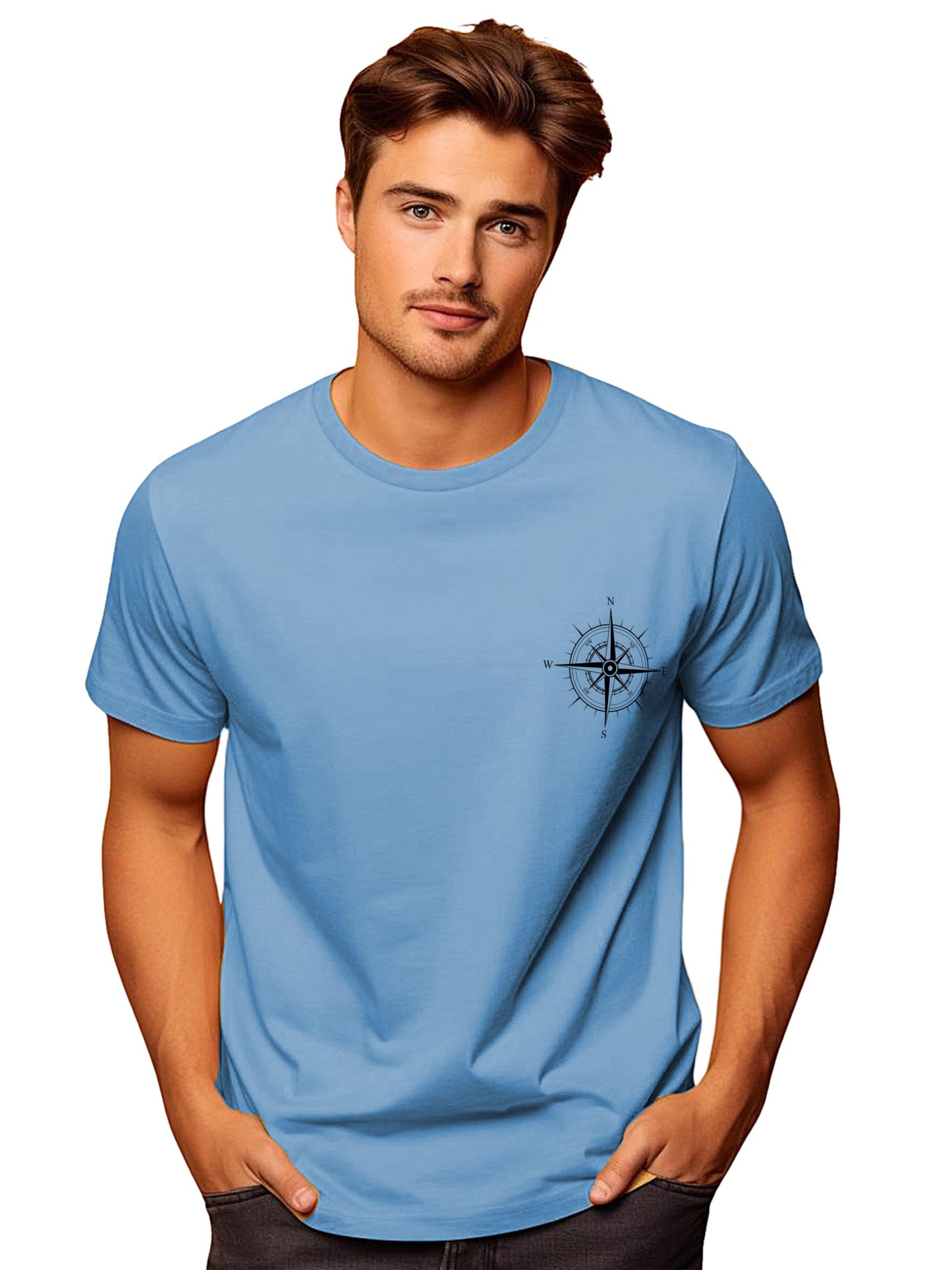 ADRO Tshirt for Men | Printed T Shirt for Men | 100% Cotton Tshirt | Graphic Printed T-Shirt | Chest Printed Tshirt | Unisex Tsh
