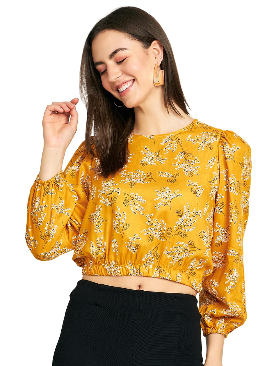 Modeve Women Floral Crop Top For Summer