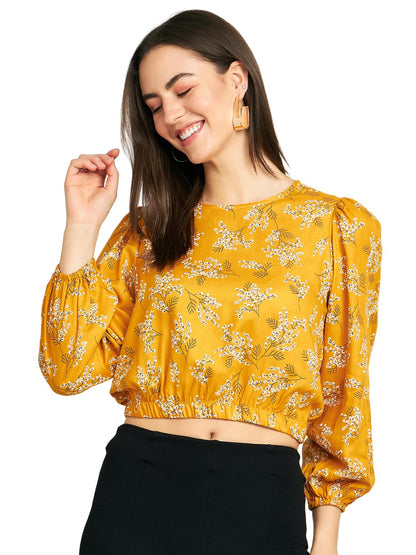Modeve Women Floral Crop Top For Summer