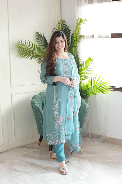 Fashion Basket Silk Wine Embroidered Kurta Set With Duptta For Women