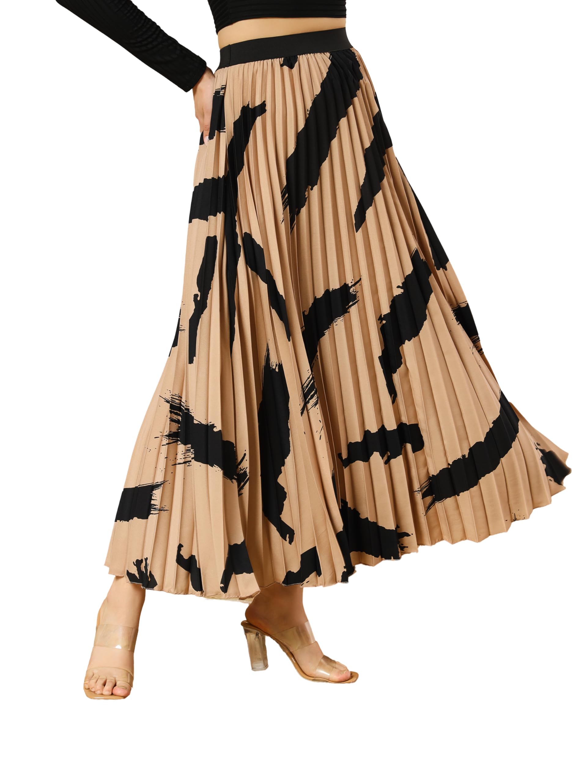 Kzully Polyester Western WomenS Maxi Skirts Cream