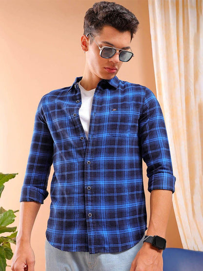 The Indian Garage Co Mens Slim Fit Shirt (1223-SHBCYD-16-03_Blue
