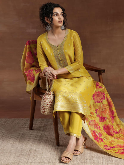 Libas WomenS Chanderi Silk Kurta Set (275790R