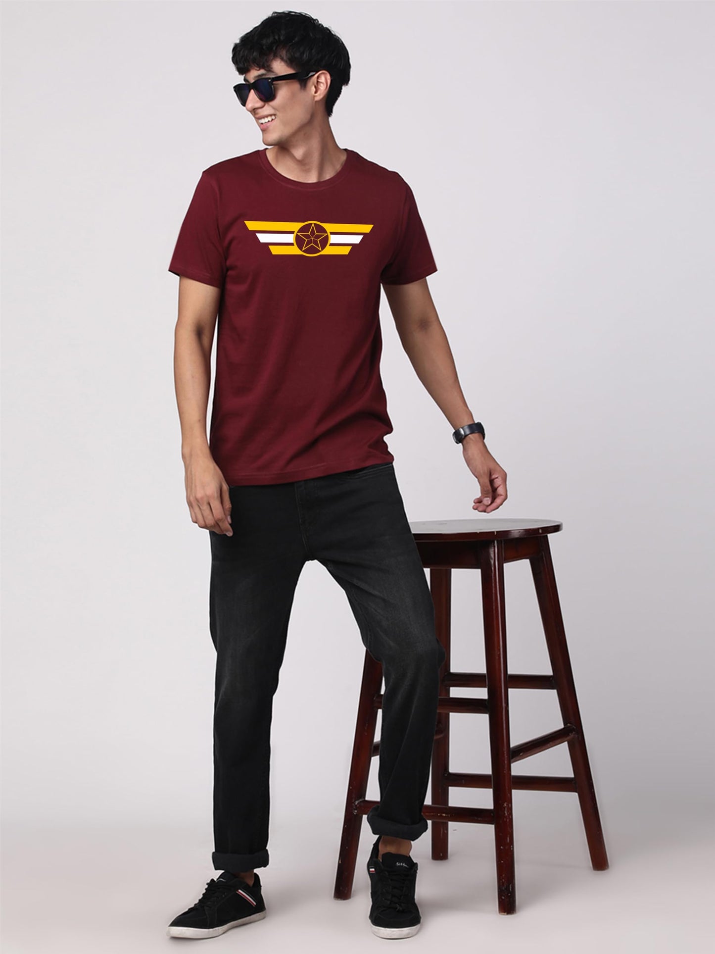 ADRO Tshirt for Men | Printed T Shirt for Men | 100% Cotton T-Shirt |Printed T Shirt | T-Shirts | RN24-CAP-MR