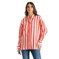 Blake Linen Viscos Oversize Fit Striper Shirt.