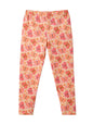 The Souled Store Flutter Girls Pull On Orange All Over Printed Regular Fit Cotton Leggings (2-8 Yrs)