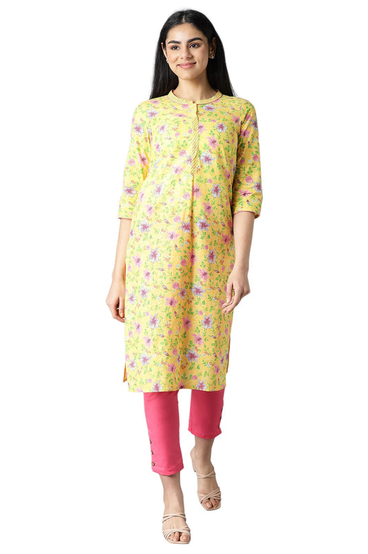 Aurelia Women's Cotton Printed Regular Kurta