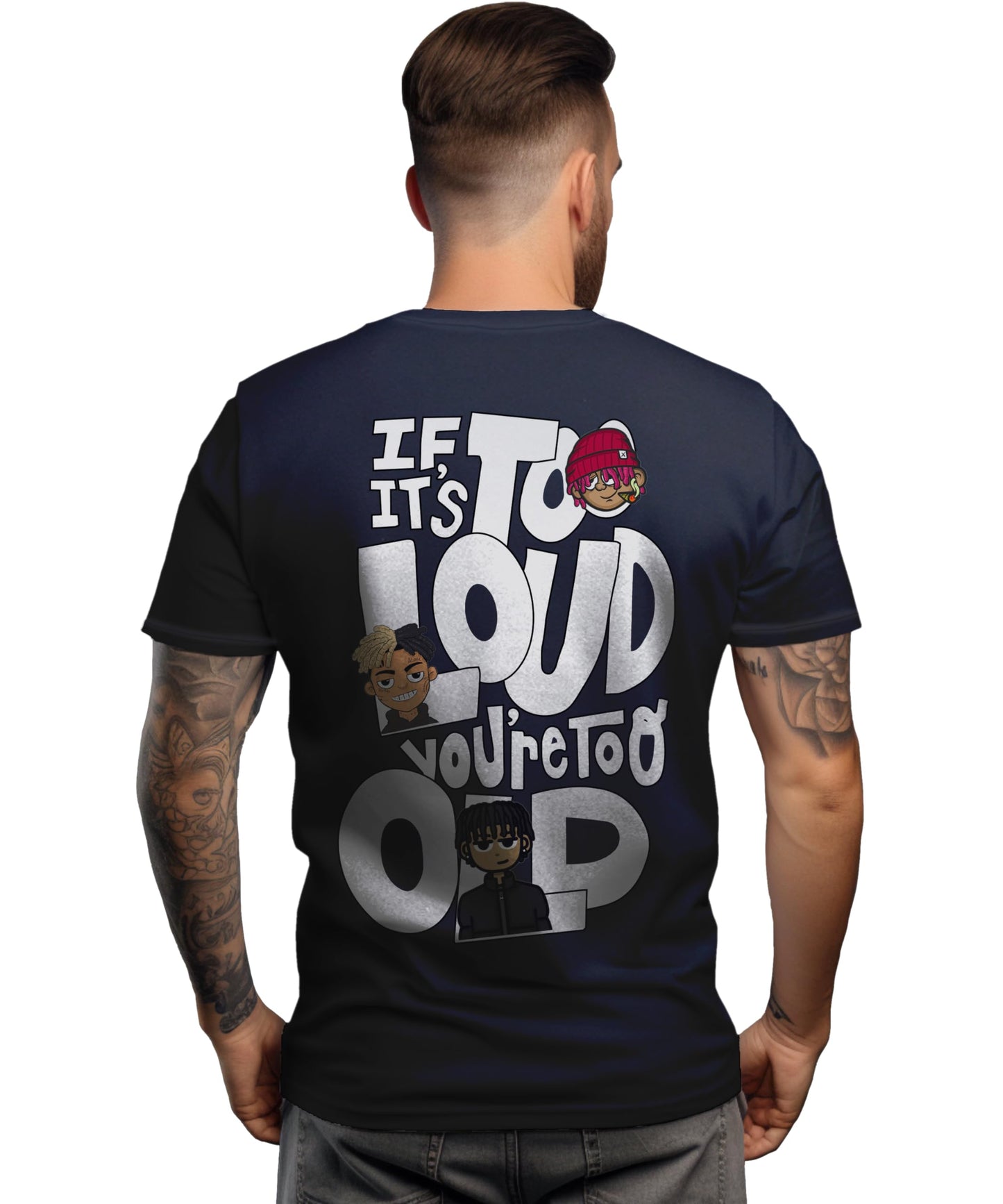 Peppyzone Mens Regular Fit T-Shirt (PZ-Trendy-46_Navy Blue