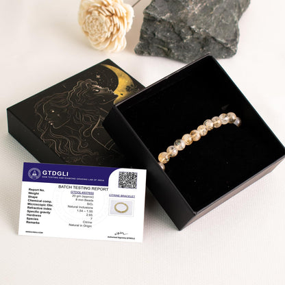 Astrotalk Citrine Bracelet | Merchants Stone for Prosperity & Clarity | Boost Self-Belief, Focus & Abundance | Astrology Bracelet for Women & Men | Citrine Stone for Success & Joy