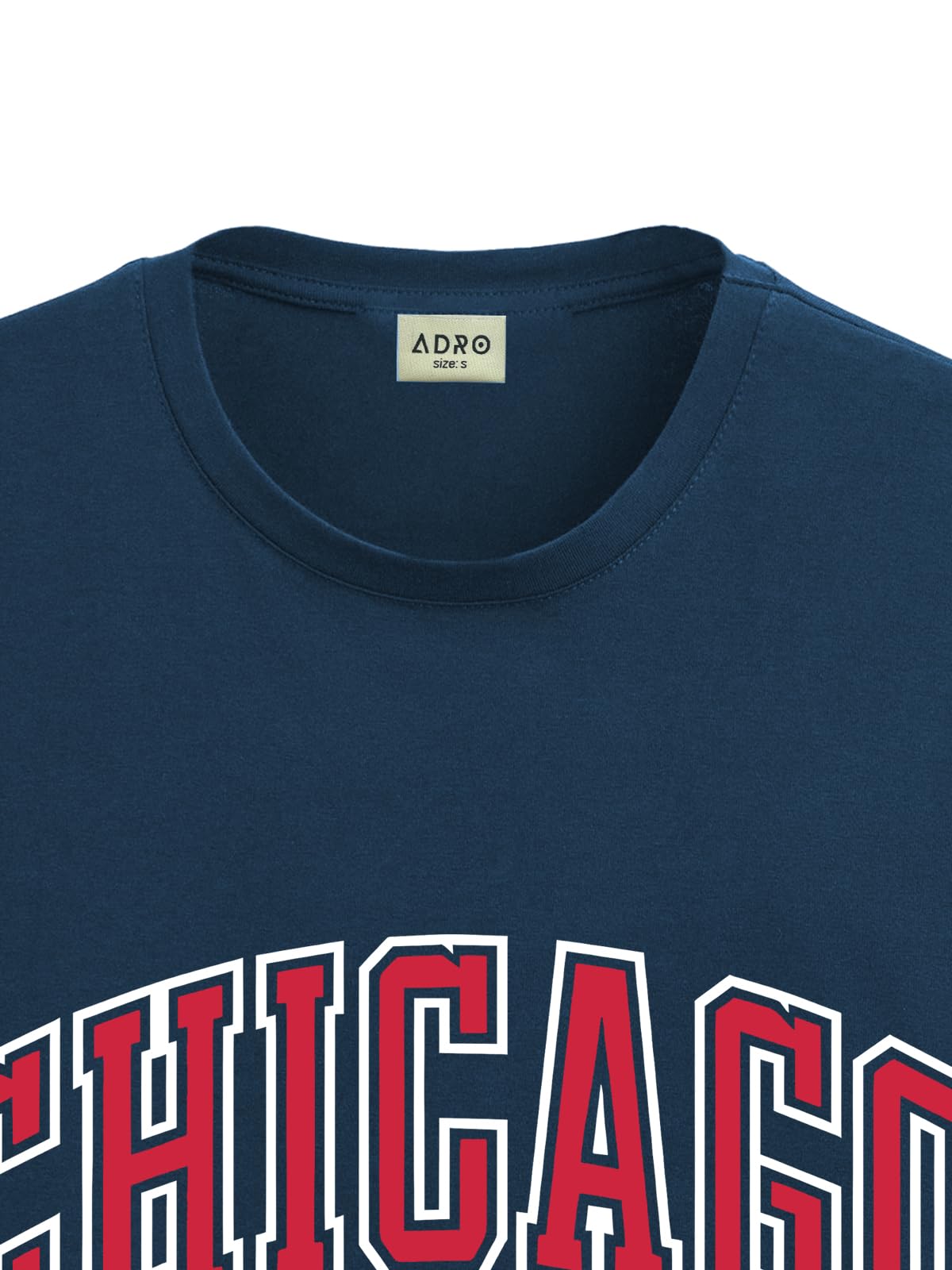 ADRO Mens T Shirt Urban Style Tshirt Printed with Chicago Design Cotton & Eye Catching Print Stylish T-Shirt for Men Teal Tshirt