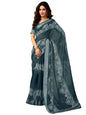 Satrani WomenS Linen Zari Border Printed Ready To Wear One Minute Pre Pleated Readymade Saree With Unstitched Blouse Piece (33R
