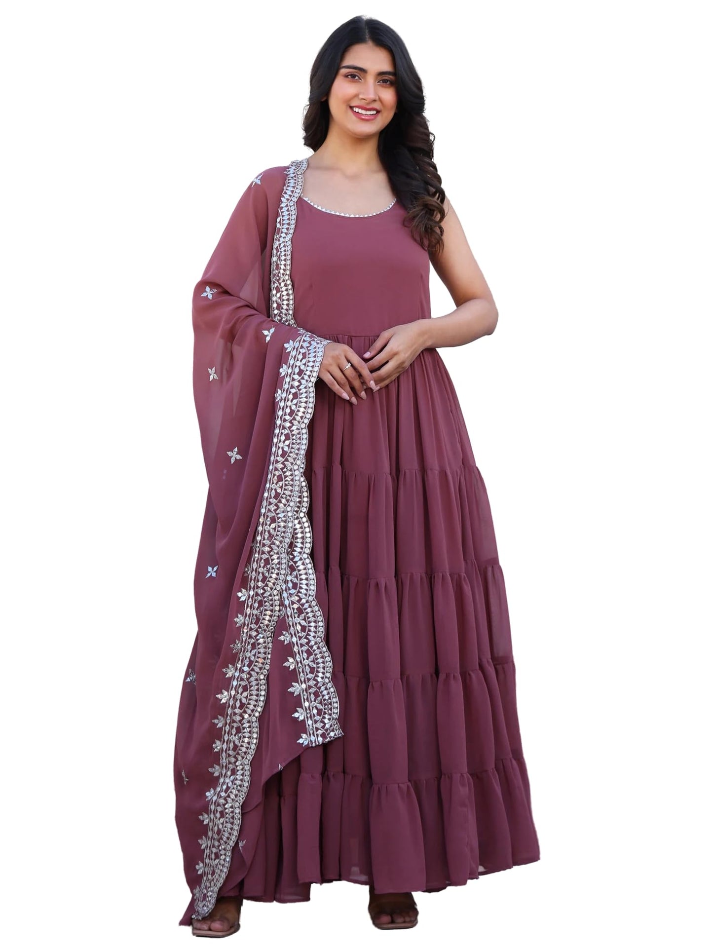 Fashion Basket Georgette Anarkali Dress For Women