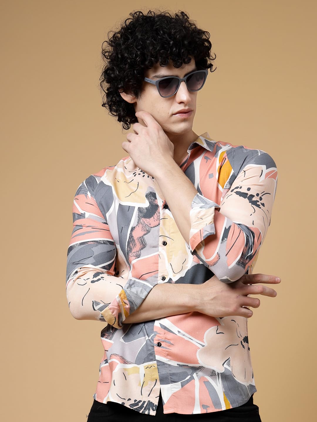 Rigo Rayon Printed Shirts for Men | Full Sleeves Hawaiian Regular Fit Mens Shirt | Casual Shirt | Beach | Party | Outing Wear S