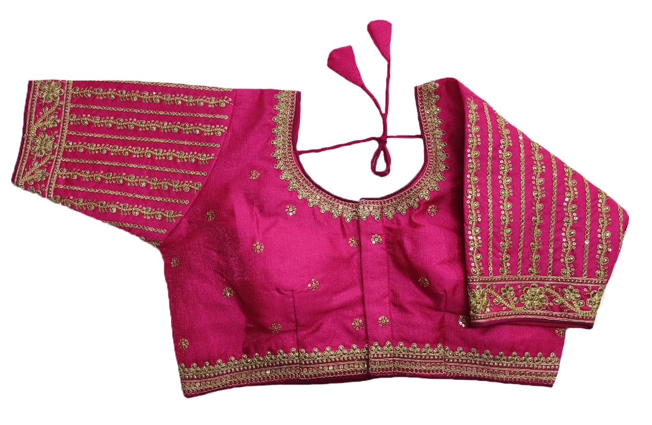 Vihu Fashion WomenS Readymade Blouse Embroidery Multi Coding Gold Thread Indian Ethnic Designer Stitched WomenS Readymade Sare