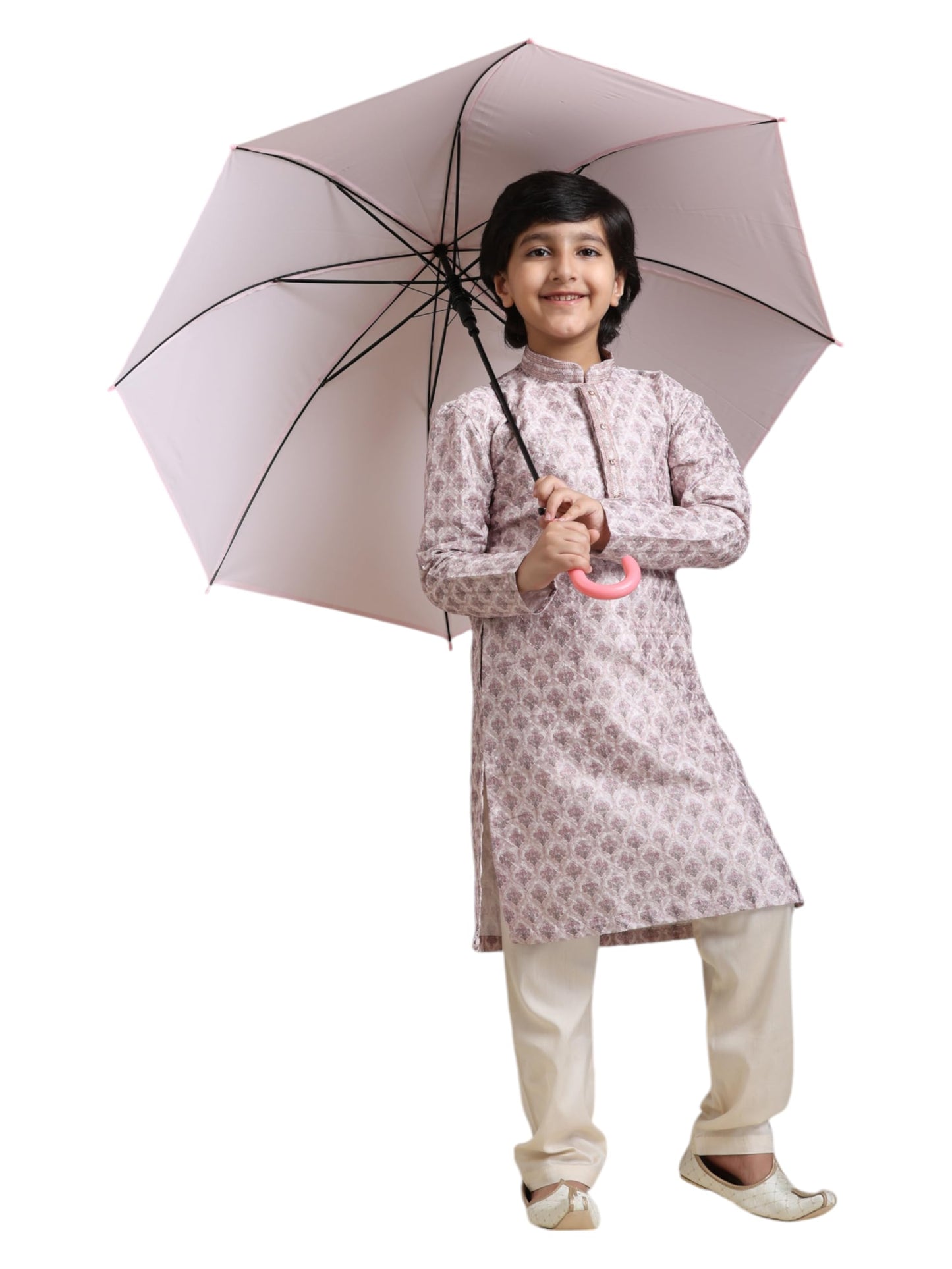 Manyavar Boys Art Silk Printed Kurta Pyjama Set (2Pcs)(4-5 Years)