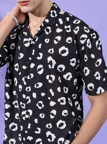 The Indian Garage Co Mens Relaxed Fit Shirt (0823-SHSRRS-10-01_Black