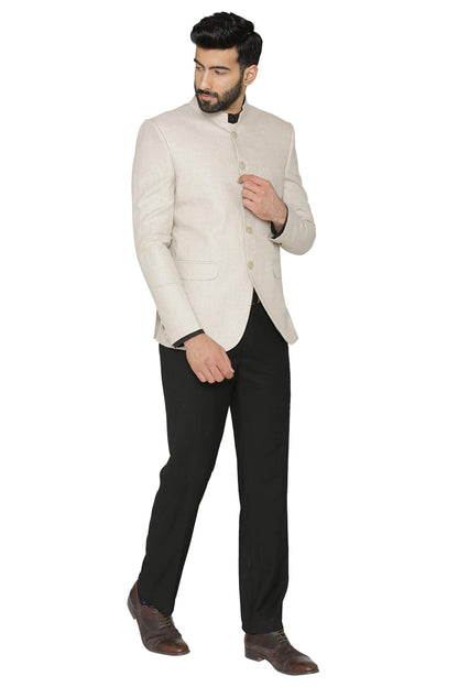 WINTAGE Mens 100% Linen Festive and Casual Blazer Coat Jacket : White