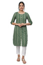Aurelia Women's Cotton Kurta & Trouser (22FEAS14327-701921_Natural