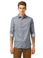 Dennis Lingo Men Slim Fit Cotton Full Sleeves Solid Formal Shirts Light Grey
