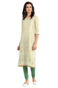 Aurelia WomenS Loose Fit Cotton Churidar Bottom (19Fea60024-600208_Green_Large_Green_L)