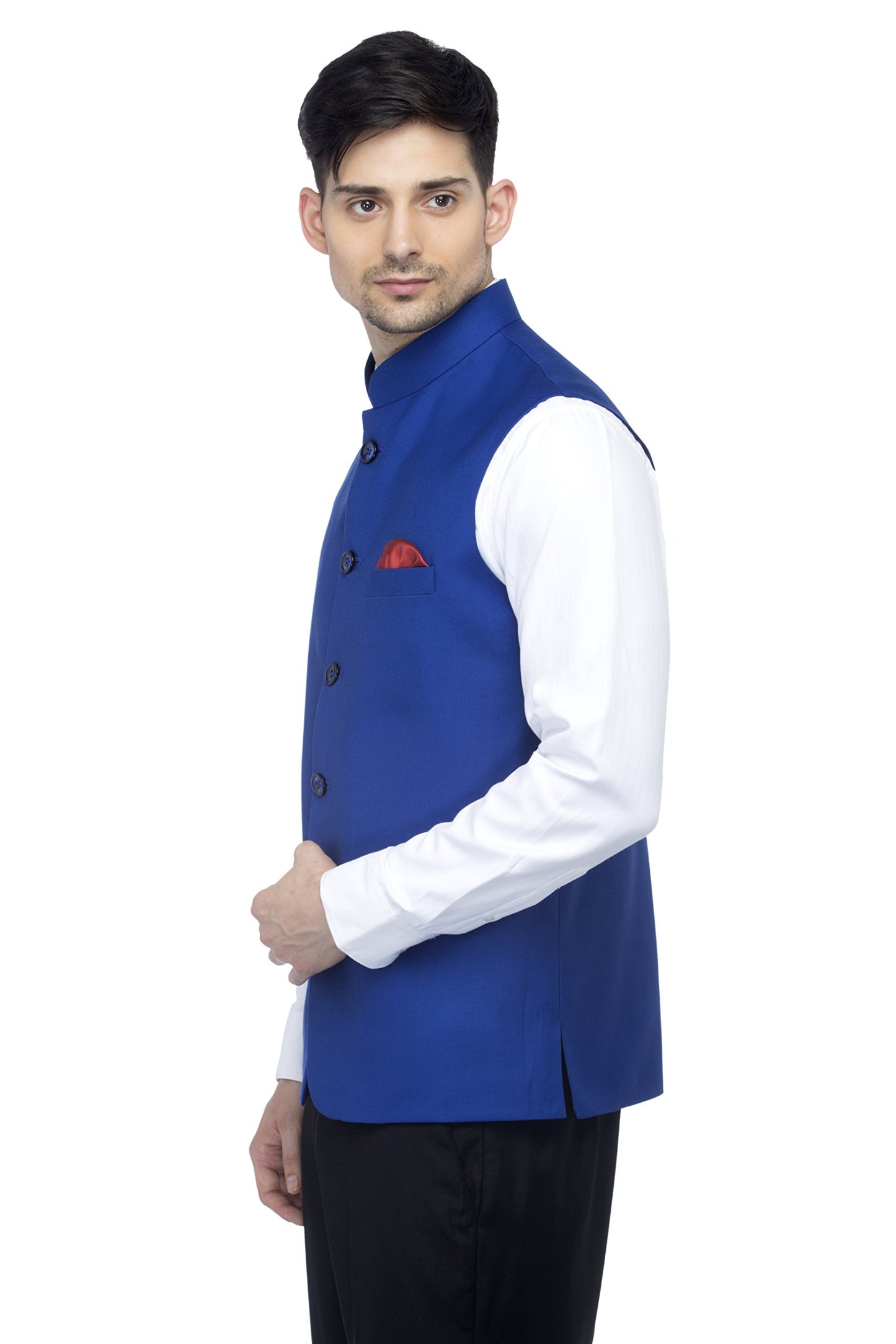 Favoroski Bandhgala Sleeveless Jackets Ethnic Men'S Wear Waistcoat (Chocolate)