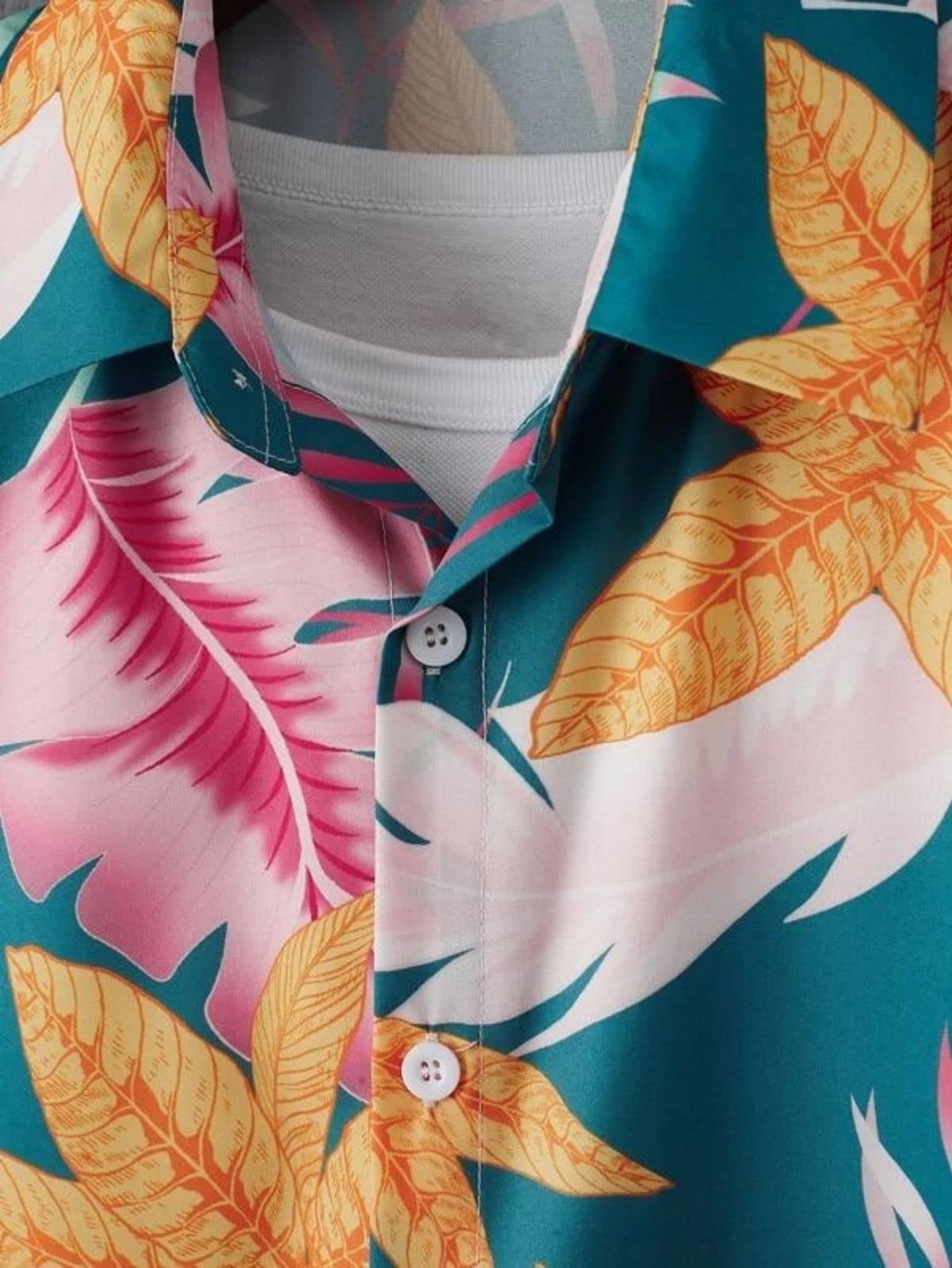Leriya Fashion Unisex Night Dress || Rayon Palm Tree & Leaf Printed Night Suit Set || Summer Wear Short Pajama Set || Pajama Sho