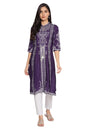W for Woman Women's Viscose Straight Printed Kurta