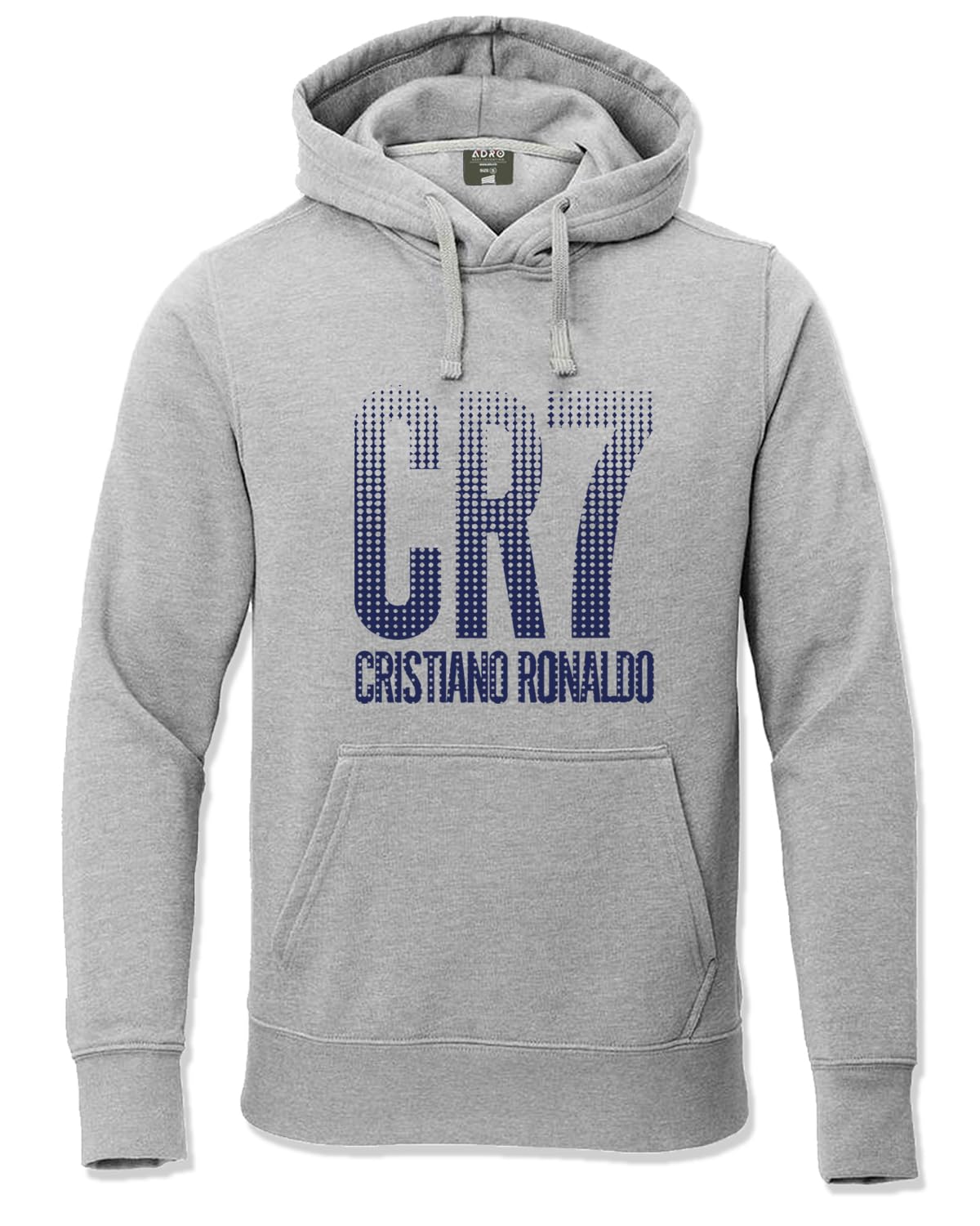 ADRO Men's Cotton Football Printed Hooded Sweatshirt (H20-M-CR07-GR)
