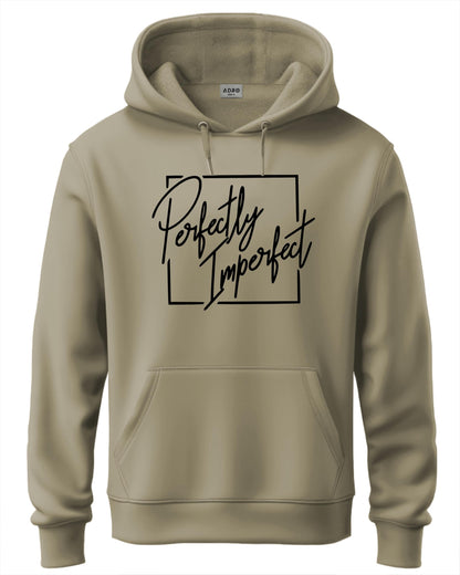 ADRO Mens Cotton Neck Hooded Sweatshirt (H24-FECT-BE_Beige