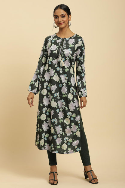 W for Woman Acrylic Women's A-Line Flared Kurta & Tight