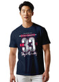Peppyzone Mens Regular Fit T-Shirt (PZ-N-8372_Navy Blue3