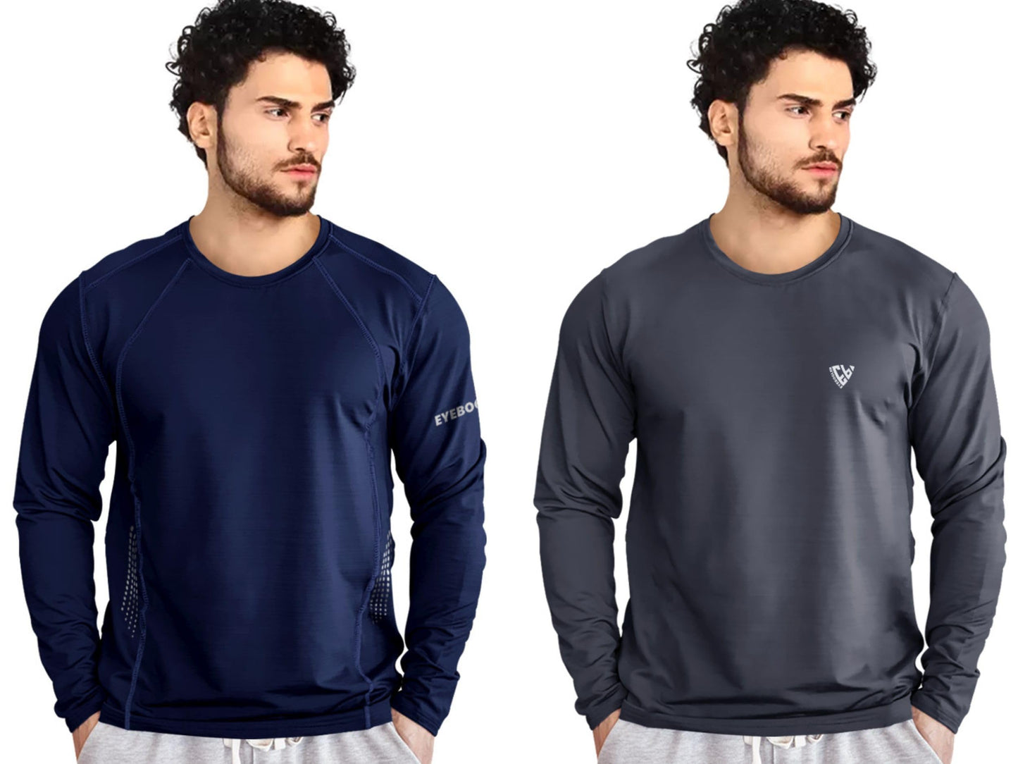 Noble Monk MenS Regular Fit T Shirt (Combo Pack Of 2) |Full Sleeves |Round Neck |Casual Tshirt For Men