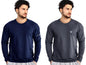 Noble Monk MenS Regular Fit T Shirt (Combo Pack Of 2) |Full Sleeves |Round Neck |Casual Tshirt For Men