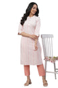 Aurelia Women Cotton Kurta 23AUA14474-704541-Peach-XS Coral