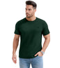SHODOX Mens Solid Round Neck Half Sleeve Regular fit Tshirt (Pack of 1) Bottle Green