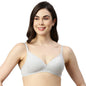 Enamor A039 Perfect Coverage Supima Cotton T-Shirt Bra- Padded Wirefree & Medium Coverage GREYMELANGE