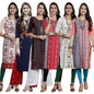 Pinkmint Printed Kurti for Womens Timeless Tradition Kurtis with a Classic Touch (Pack of 6)