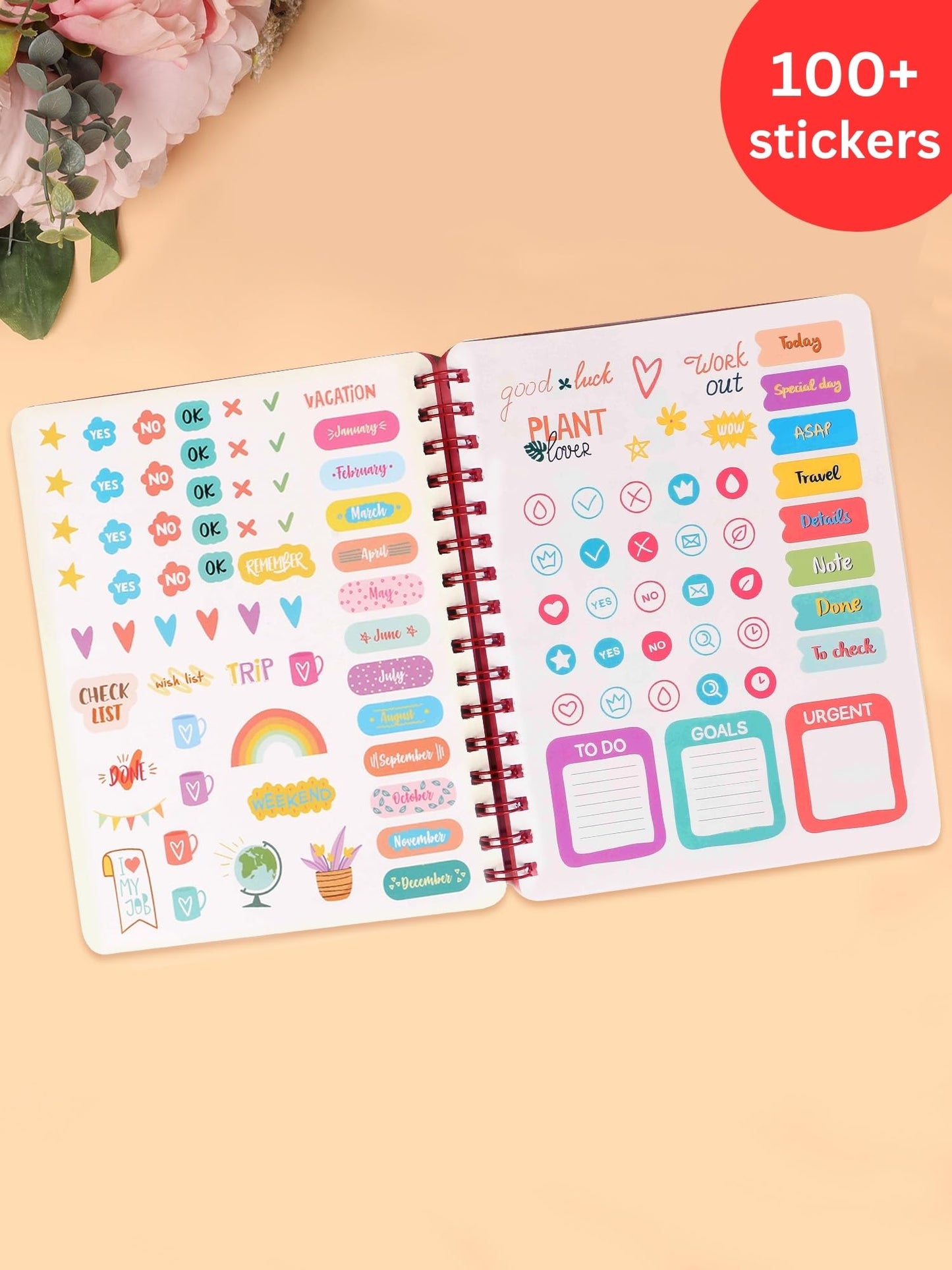DOODLE B5 Hardcover Wiro/Spiral Notebook for Note Taking with Theme Based Dangler | 160 Undated Ruled Pages | 80gsm Acid Free Pa