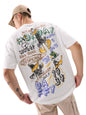 The Souled Store Daffy Duck: Allergic to Idiots Men and Boys Short Sleeves Round Neck White Graphic Printed Cotton Oversized T-S