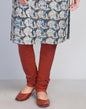 Fabindia Cotton Mangalgiri Regular Churidar Red